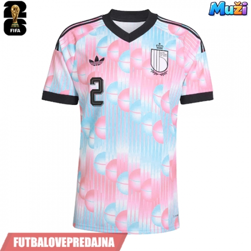 Lacne Muži Futbalové dres Belgicko Zeno Debast #2 MS 2026 Krátky Rukáv - Preč